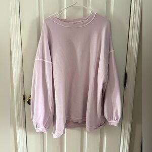 Aerie oversized lightweight lilac sweatshirt